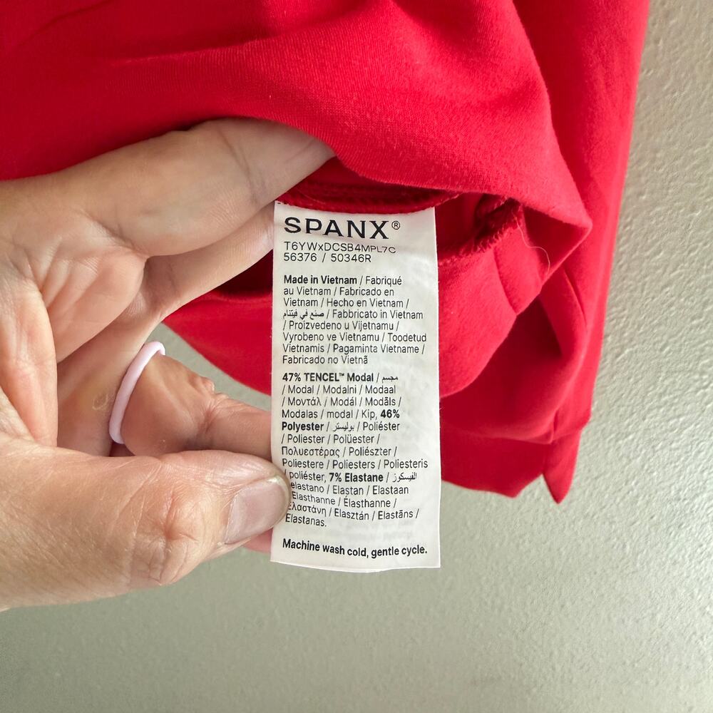 Spanx AirEssentials Half Zip Sweater in Red - Picture 4 of 8